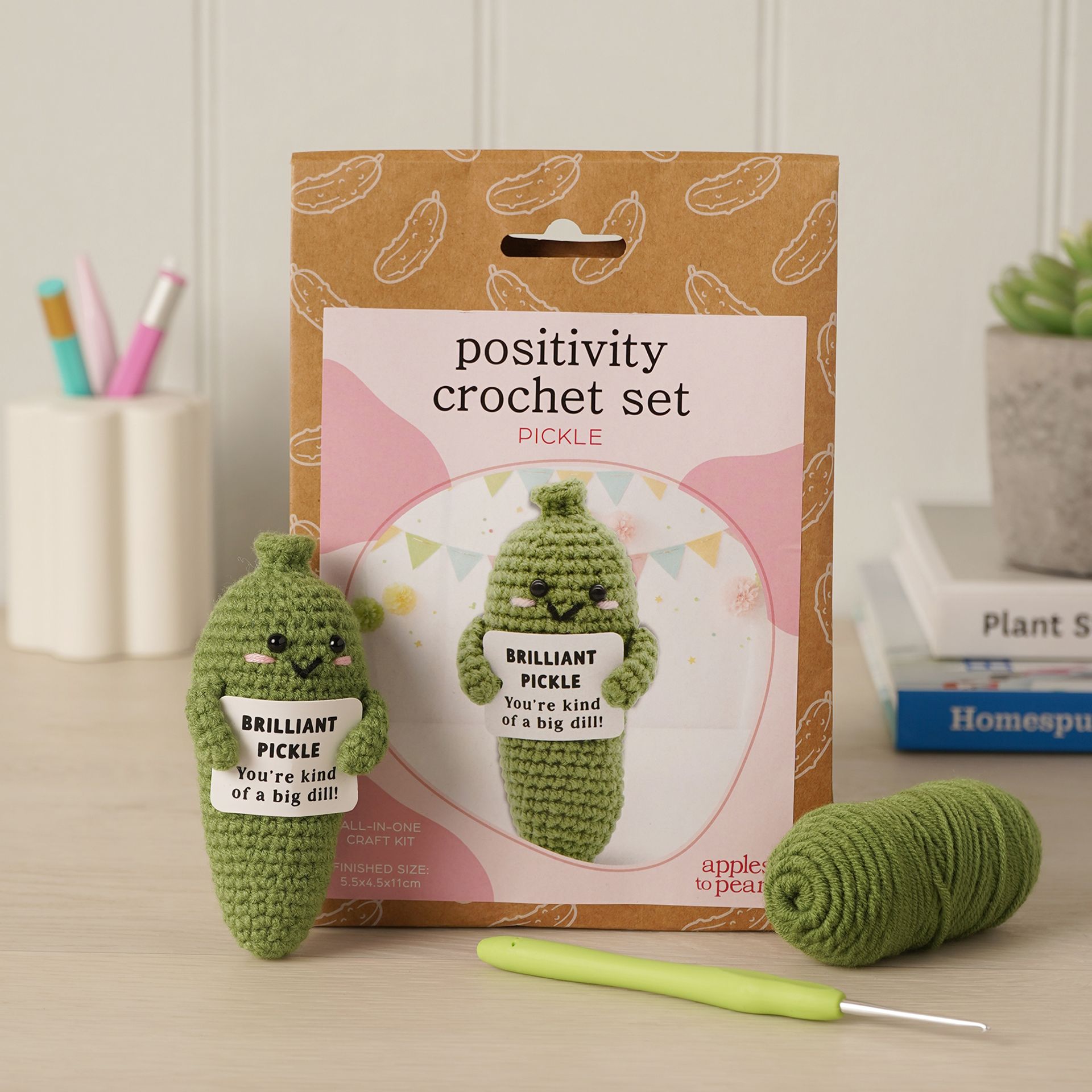 Apples To Pears Positivity Crochet Set - Pickle
