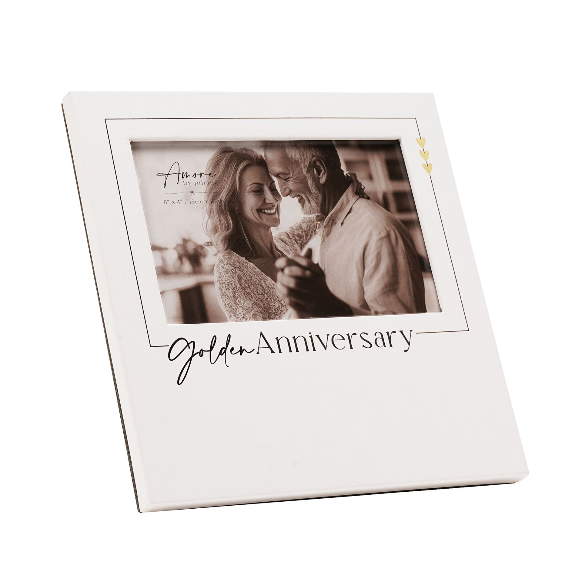 Amore Photo Frame 'Golden Anniversary' - 6" x 4"