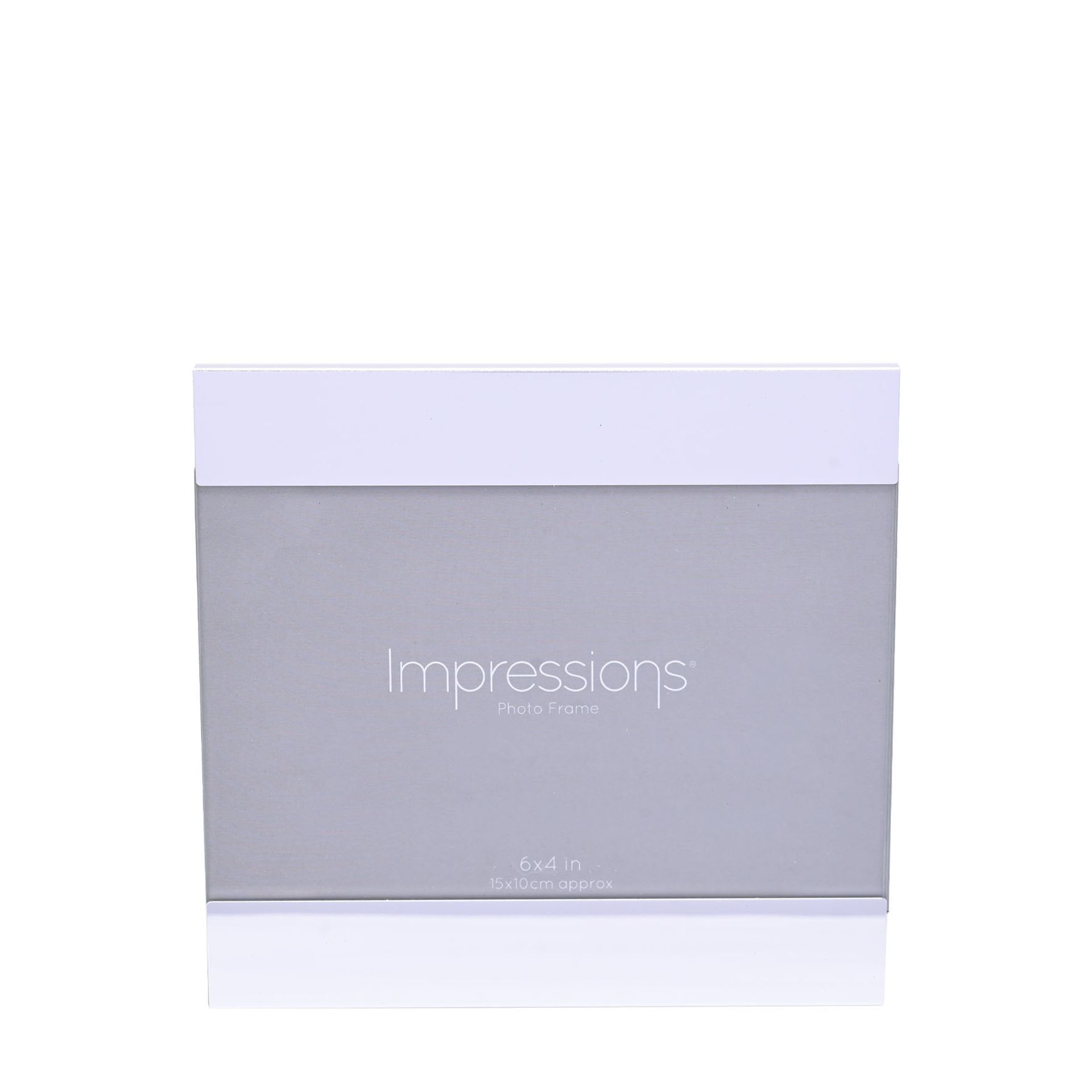 Impressions Shiny Silver Slide Photo Frame 6" x 4"