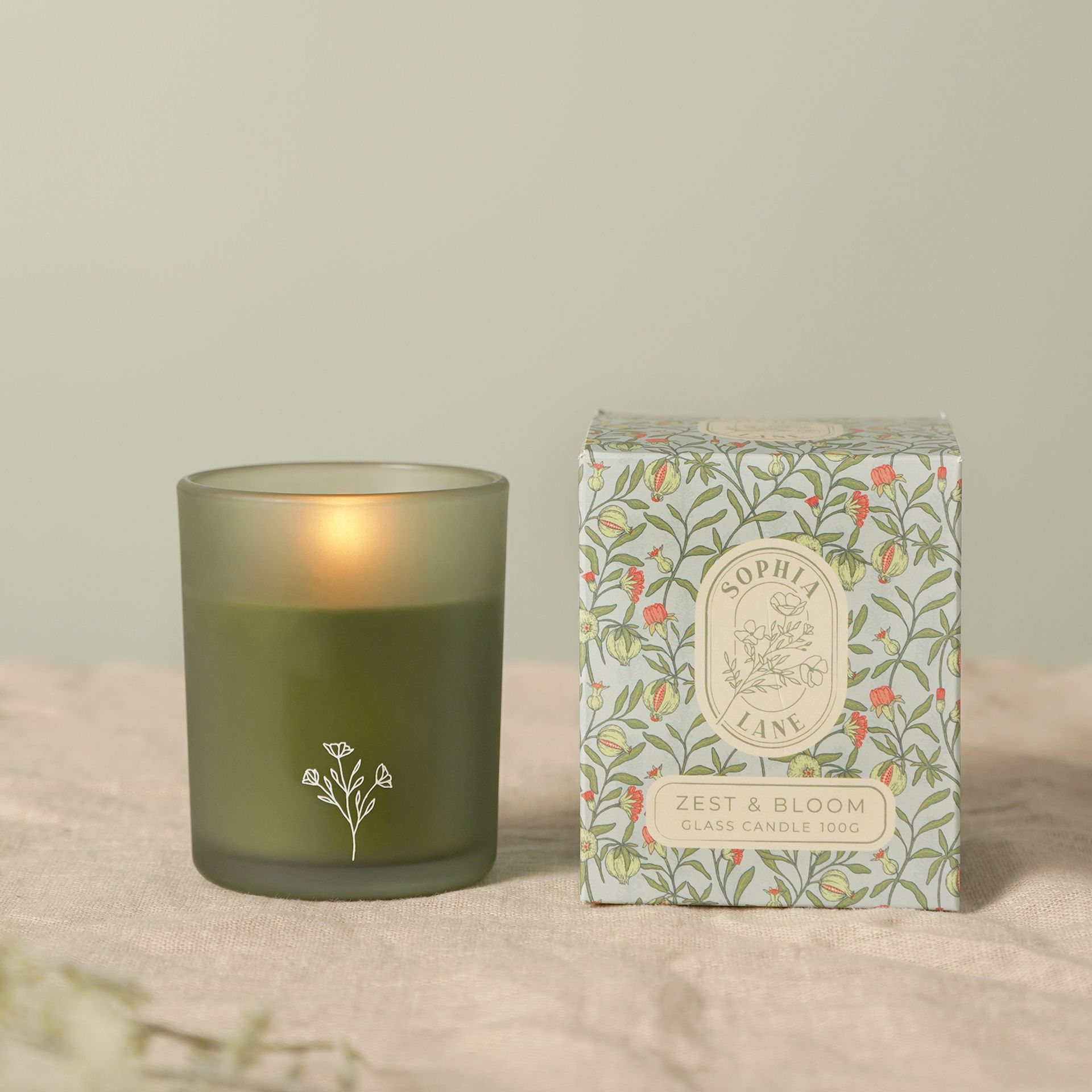 Sophia Lane Zest & Bloom Floral Candle - 100g