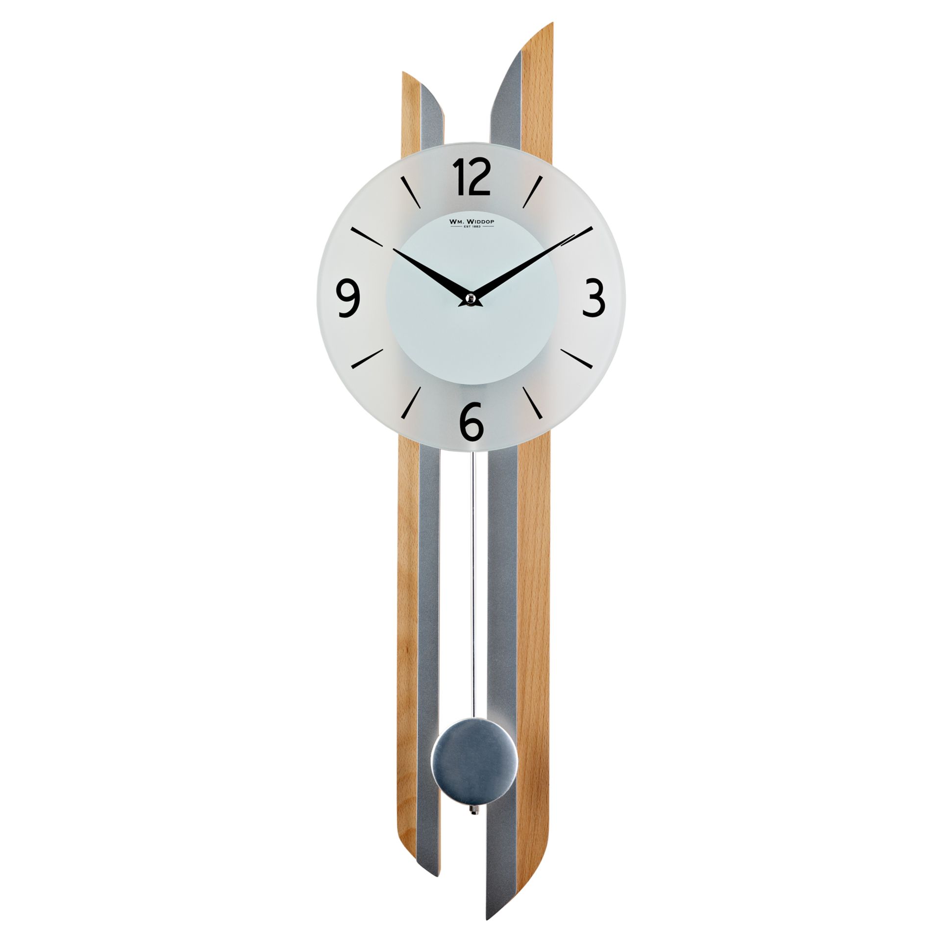 Wm.Widdop Solid Wood Pendulum Wall Clock 70cm Widdop and Co.